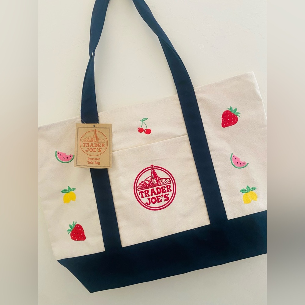 Trader Joe's Reusable Canvas Tote Bag - Picture 3 of 6